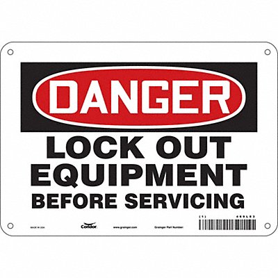 Safety Sign 7 inx10 in Polyethylene