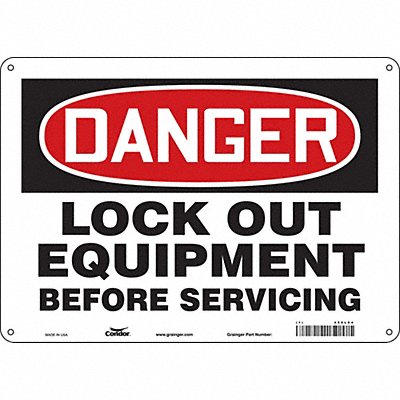 Safety Sign 10 inx14 in Polyethylene