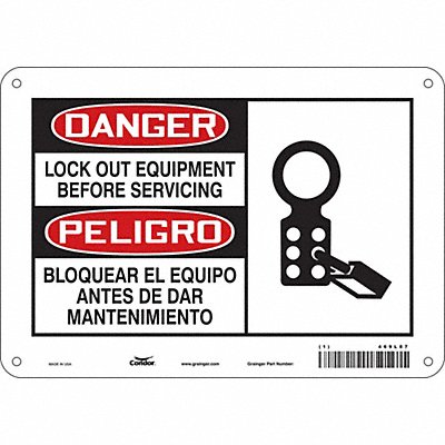 Safety Sign 7 in x 10 in Aluminum