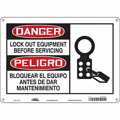 Safety Sign 10 inx14 in Polyethylene