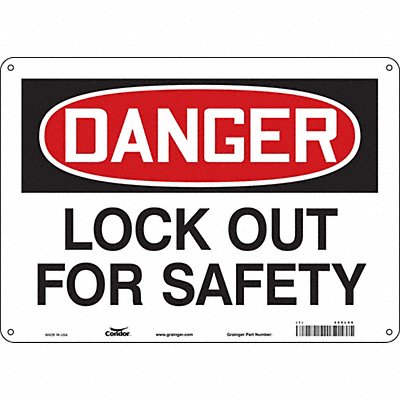 Safety Sign 10 inx14 in Polyethylene