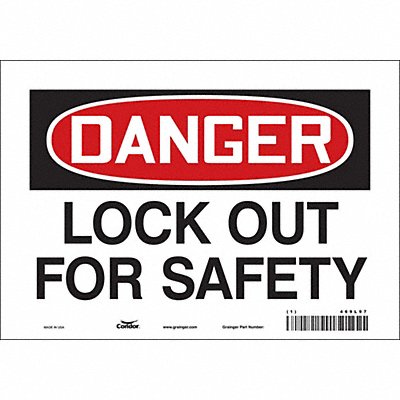 Safety Sign 7 inx10 in Vinyl