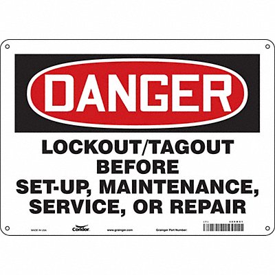 Safety Sign 10 inx14 in Aluminum