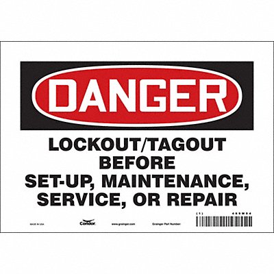 Safety Sign 7 inx10 in Vinyl
