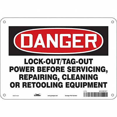 Safety Sign 10 inx14 in Aluminum