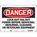 Safety Sign 7 inx10 in Polyethylene