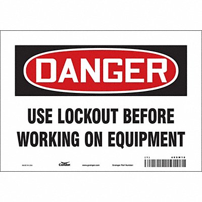 Safety Sign 7 in x 10 in Vinyl