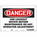 Safety Sign 7 in x 10 in Aluminum