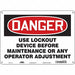 Safety Sign 10 in x 14 in Polyethylene