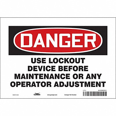 Safety Sign 7 inx10 in Vinyl