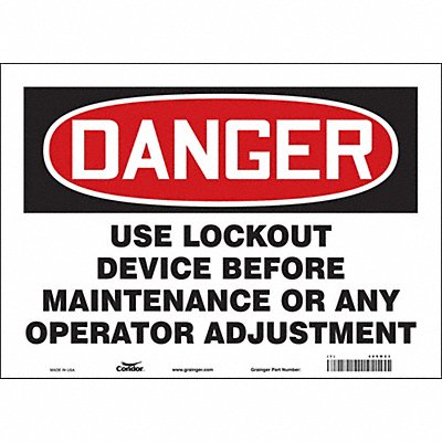 Safety Sign 10 in x 14 in Vinyl