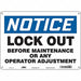Safety Sign 10 inx14 in Polyethylene