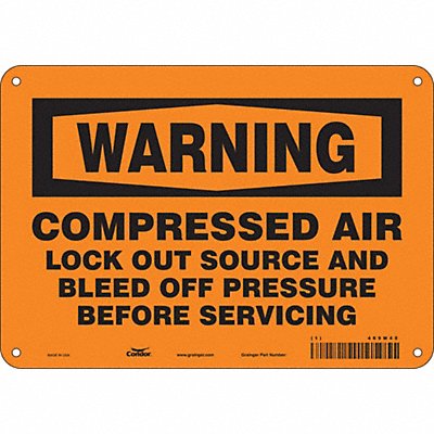 Safety Sign 7 in x 10 in Aluminum