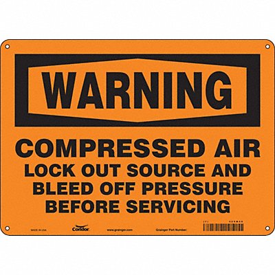 Safety Sign 10 inx14 in Polyethylene