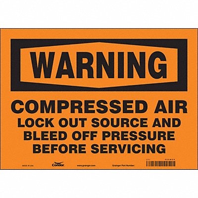 Safety Sign 10 inx14 in Vinyl