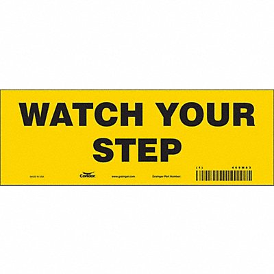 Safety Sign 3.5in x 10in Vinyl