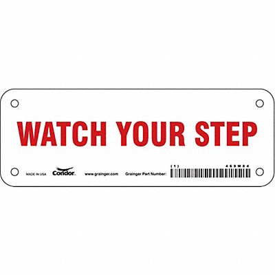 Safety Sign 2.5in x 7in Aluminum