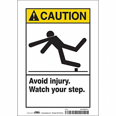 Safety Sign 10 inx7 in Vinyl