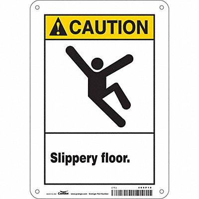 Safety Sign 10 in x 7 in Polyethylene