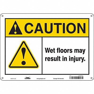 Safety Sign 10 in x 14 in Polyethylene