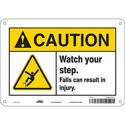 Safety Sign 7 inx10 in Polyethylene