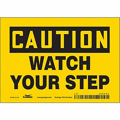 J6974 Safety Sign 5 inx7 in Vinyl