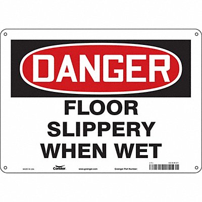 Safety Sign 10 in x 14 in Polyethylene
