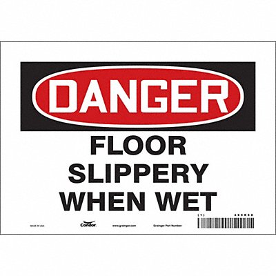 Safety Sign 7 in x 10 in Vinyl