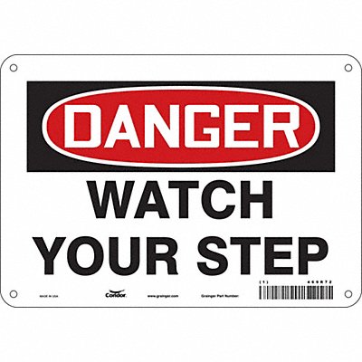 Safety Sign 7 inx10 in Polyethylene