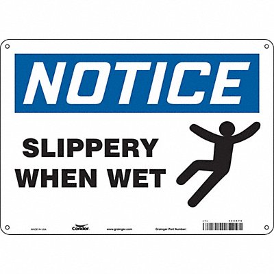 Safety Sign 10 in x 14 in Polyethylene