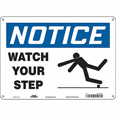 Safety Sign 10 inx14 in Polyethylene
