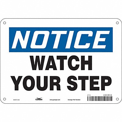 Safety Sign 7 in x 10 in Aluminum
