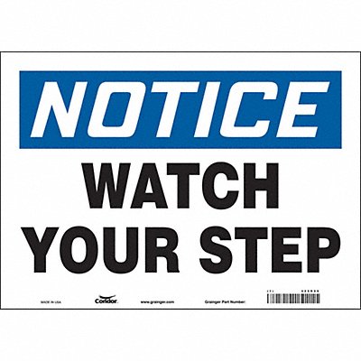 Safety Sign 10 in x 14 in Vinyl