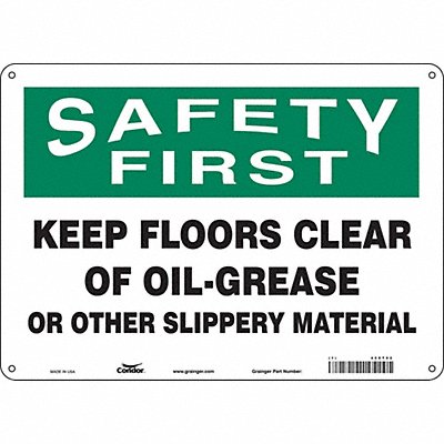 Safety Sign 10 in x 14 in Aluminum