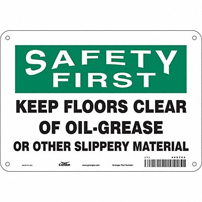 Safety Sign 7 in x 10 in Polyethylene