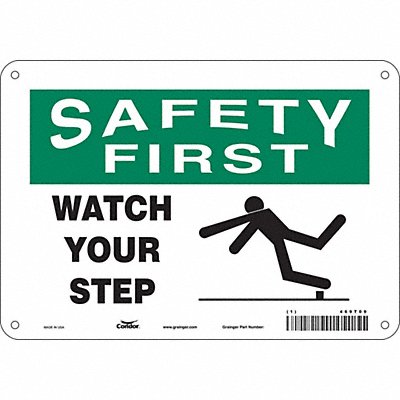 Safety Sign 7 in x 10 in Polyethylene
