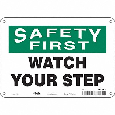 Safety Sign 7 in x 10 in Aluminum