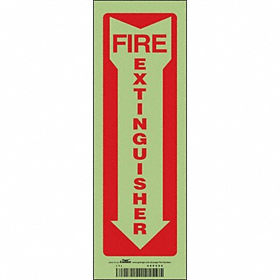 K2114 Safety Sign 12 in x 4 in Glow Vinyl