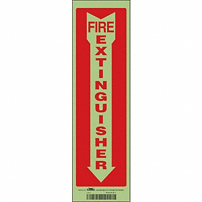 K2114 Safety Sign 14 in x 4 in Glow Vinyl