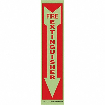 K2114 Safety Sign 18 in x 4 in Glow Vinyl