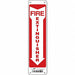 Safety Sign 14 x 3 1/2 in Polyethylene