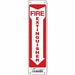 Safety Sign 14 x 3 1/2 in Polyethylene