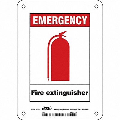 Safety Sign 7 in x 5 in Polyethylene