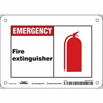 Safety Sign 5 in x 7 in Polyethylene