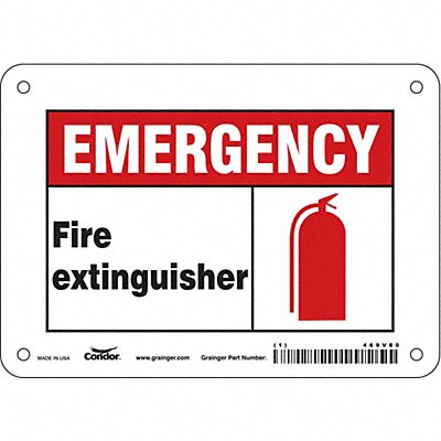Safety Sign 5 in x 7 in Polyethylene