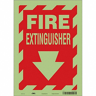Safety Sign 14 in x 10 in Glow Vinyl
