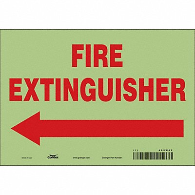 Safety Sign 7 in x 10 in Glow Vinyl