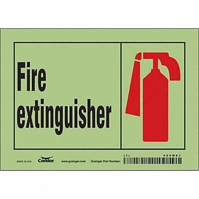 Safety Sign 5 in x 7 in Glow Vinyl