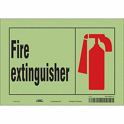 Safety Sign 7 in x 10 in Glow Vinyl
