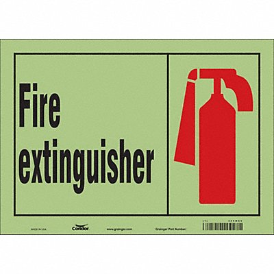 Safety Sign 10 in x 14 in Glow Vinyl